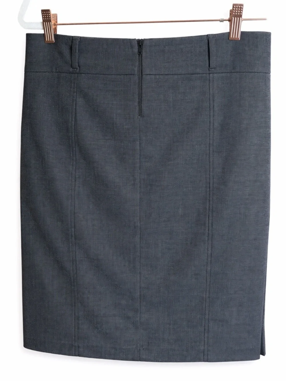 Gray Pencil Skirt Size 11 Textured Stretch Work Office Career Business Casual